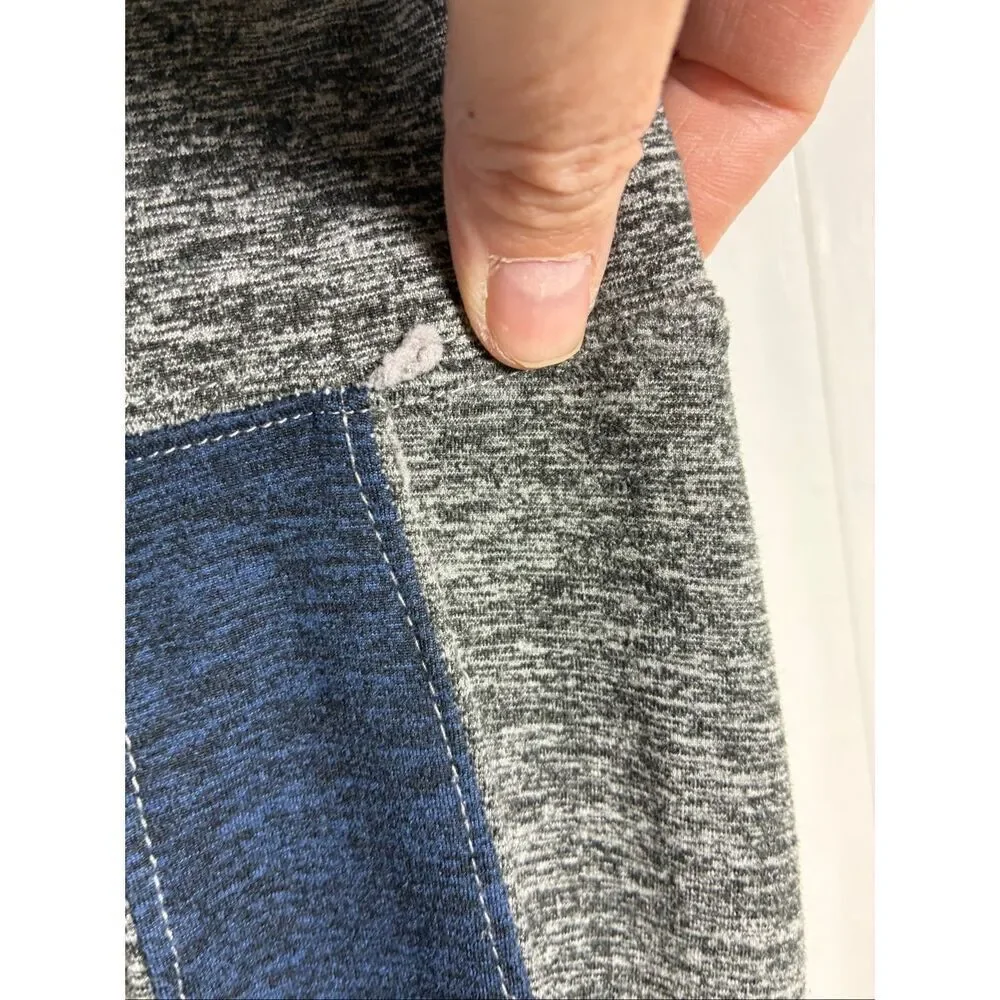 Free People Movement Boro Colorblock Leggings in Navy Blue and Gray Design Size